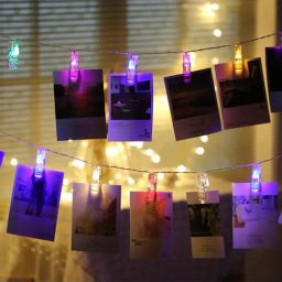 Homesake Multicolor Copper Wall Photo Clip Light - Set of 1-31