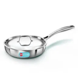 Hawkins Silver Stainless Steel Frying Pan 22 Cm With Ss Lid-image-40