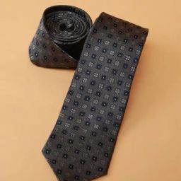 Peter England Grey Embroidered Tie-picture-21