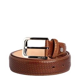 James Aston Brown Leather Waist Belt for Men-48