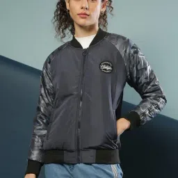 Campus Sutra Grey Regular Fit Jacket-image-14