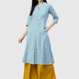Ayaany Light Blue Printed Kurta-picture-19