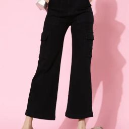 DOLCE CRUDO Black Flared Fit Jeans-image-83