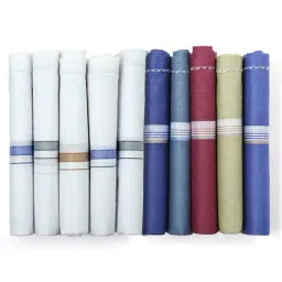 Crusset Multicolor Cotton Handkerchief - Pack of 10-6