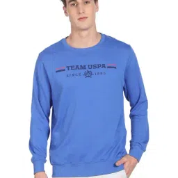 U.S. Polo Assn. Blue Cotton Regular Fit Printed SweatShirt-picture-25