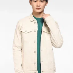 Jack & Jones Beige Regular Fit Denim Jacket-picture-41