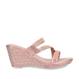 Jove Women's Rose Gold Casual Wedges-image-18