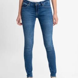 Spykar Blue Cotton Slim fit Jeans-picture-5