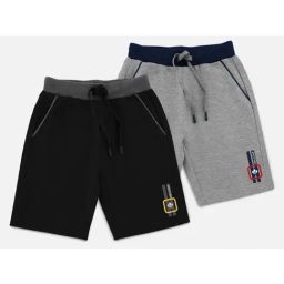 HELLCAT Black & Grey Solid Shorts(Pack Of 2)-image-20