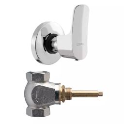 CERA Perla Quarter Turn Single Lever Wall Mount Flush Cock, F1012751 + F4060102 (Set of 2 Pcs)-picture-12