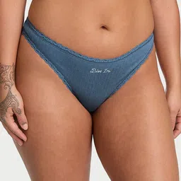 Victoria's Secret Self-Designed Pointelle Lace-Trim Stretchable Thong Briefs 112653687BAH-picture-36