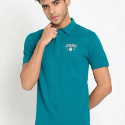 Club York Teal Regular Fit Polo T-Shirt-picture-14