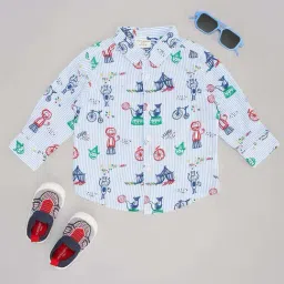 Pantaloons Baby Boys Dutch Canal Cotton Printed Full Sleeves Shirts-image-74
