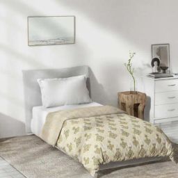 DDecor Yellow Cotton 125 TC Reversible Single Dohar-image-57
