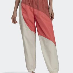Adidas Originals Beige & Pink Color-Block Joggers-picture-2