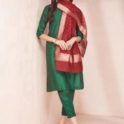 Fabindia Maroon Woven Pattern Dupatta-image-28