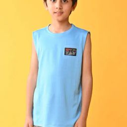 Anthrilo Boys Blue Basketball Sporty Sleeveless T-Shirt-image-53
