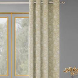 Haus & Kinder Ivory Chateau Rose Cotton Polyester Single Window Curtain 5 Ft-image-73