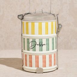 Westside Home Multicolour Stripe Printed Three-Tiered Tiffin Box-picture-35