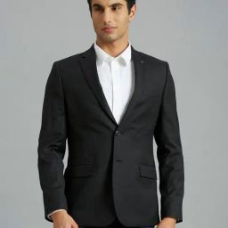 Reid & Taylor Black Comfort fit Solid Blazer-image-78