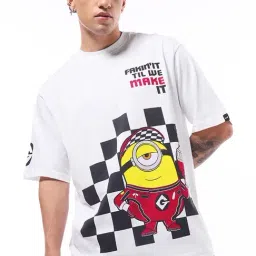 Bewakoof White Relaxed Fit Graphic T-Shirt-picture-16