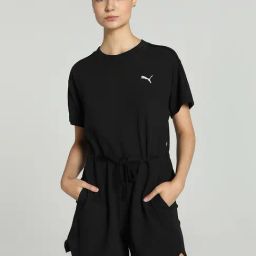 Puma Black Self Pattern Playsuit-image-103