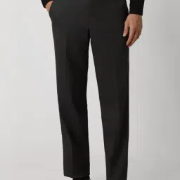 Van Heusen Grey Regular Fit Checks Trousers-picture-10