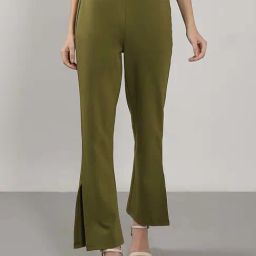 Vero Moda Green Bootcut Trousers-image-43