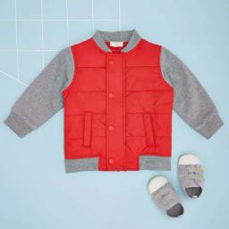 Pantaloons Baby Boys Flame Scarlet Cotton Color Block Full Sleeves Coats & Jackets-image-8