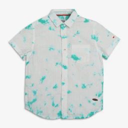 Ed-a-Mamma Kids Teal & White Tie-Dye Shirt-image-13