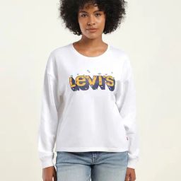 Levi's Frost White Printed Pullover-image-62