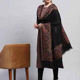 Monte Carlo Black & Maroon Printed Shawl-picture-22