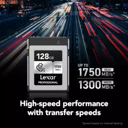 Lexar Professional CFexpress Type B Memory Card 128 GB Upto 1750 Mbps Read & 1300 Mbps Write Speed, SILVER image 2
