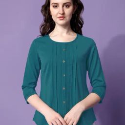 Prettify Green Regular Fit Top-picture-12
