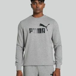 Puma Grey Regular Fit Printed Sweatshirt-6