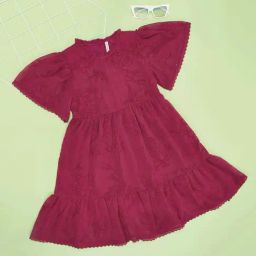 Pantaloons Junior Girls Magenta Solid Casual Dresses-image-72