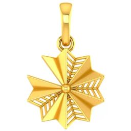 P.C. Chandra Jewellers 18k Yellow Gold Attractive Shiny Flower Petals Design Pendant-image-71