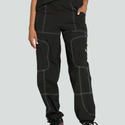 Puma Black Mid Rise Sports Track Pants-image-100