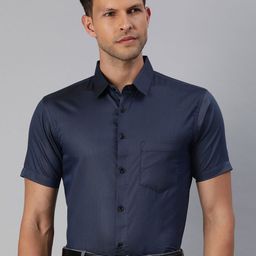 Majestic Man Men Classic Slim Fit Solid Formal Shirt-image-95