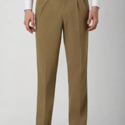 Van Heusen Khaki Regular Fit Trousers-image-4