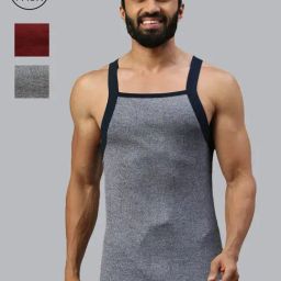 Zoiro Maroon & Grey Regular Fit Vest - Pack Of 3-image-39