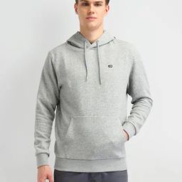 Arrow Sport Grey Cotton Regular Fit Hooded Sweatshirt-image-68