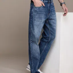 WROGN Men Anti Fit Heavy Fade Stretchable Mid-Rise Jeans-image-82