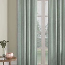 Hosta Homes Olive Polyester 10 ft Blackout Long Door Curtain-23