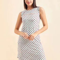 Sweet Dreams Blue Cotton Polka Dots Sleep Tee-picture-45