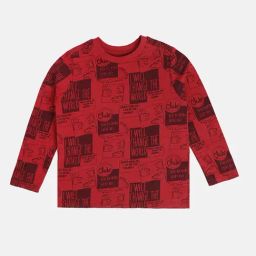 Miniklub Boys Maroon Printed Regular Fit T-Shirt-picture-7