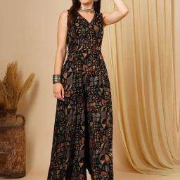 Globus Black Printed Jumpsuit-image-57