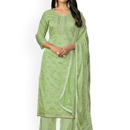 HERE&NOW Embellished Unstitched Dress Material-picture-3