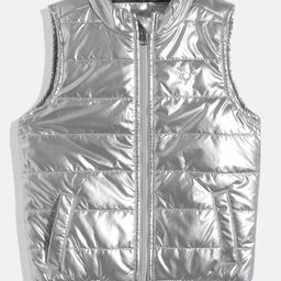 Allen Solly Junior Boys Silver-Toned Solid Mock Collar Bomber Jacket-image-60