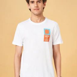 Urban Ranger by Pantaloons Gardenia Cotton Slim Fit Printed T-Shirt-image-50